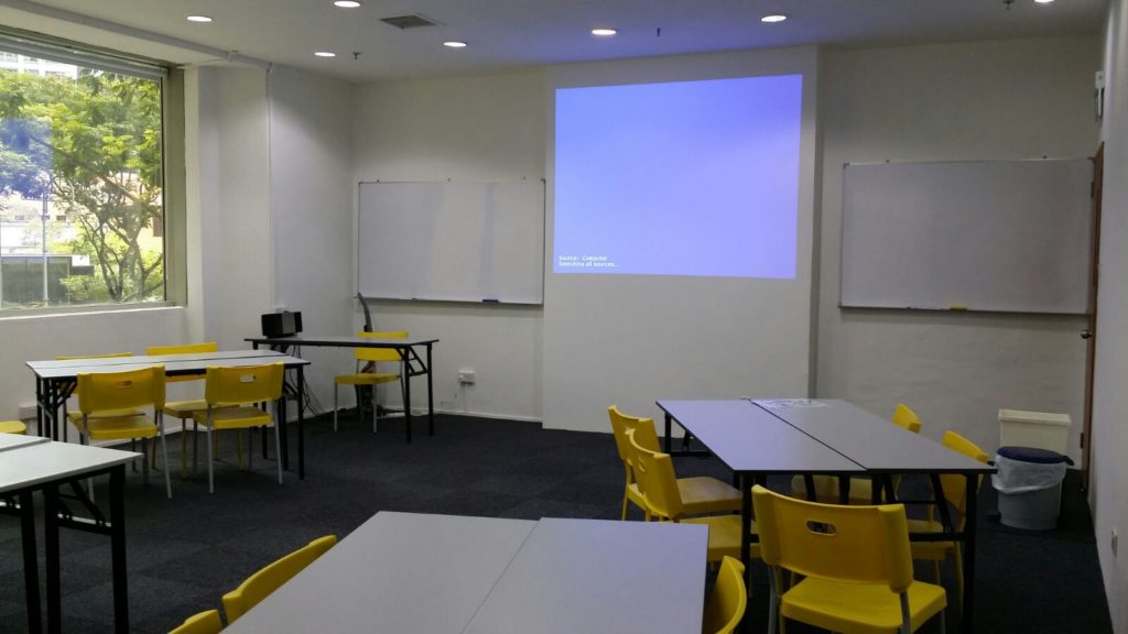 Training Room Rental Projector and Seating Arrangements